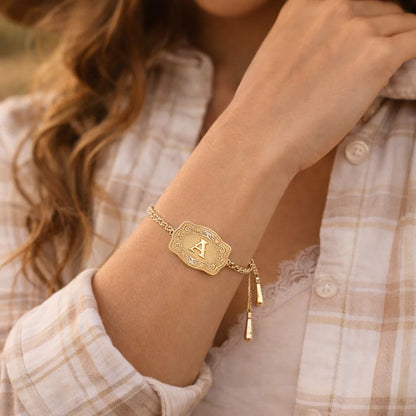 Country Initial Bracelet